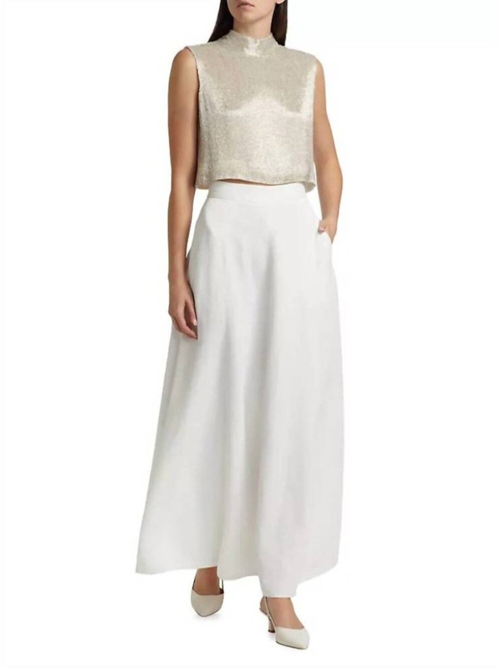 NEW with Tags - TWP Kennedy Maxi Skirt in White, Size 8